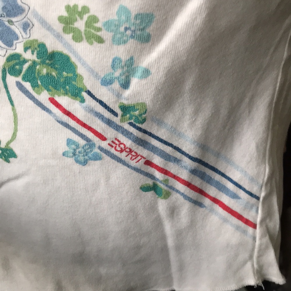 Vintage Esprit Y2K Floral Print Baby Tee - Picture 3 of 7